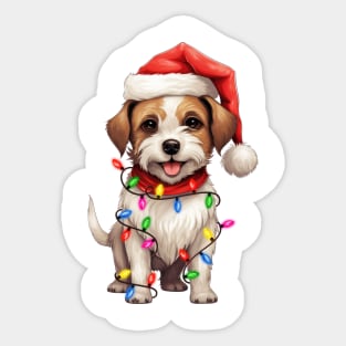 Christmas Jack Russell Terrier Sticker